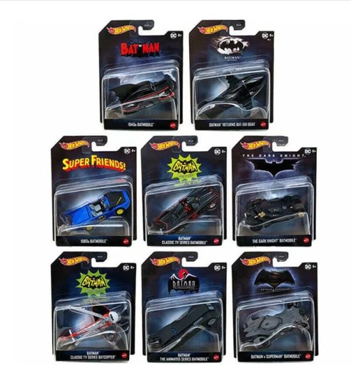 [MTDKL20] Hot Wheels Vehículos Batman 8a+ ( Surtido de 8 Se venden por Separado )