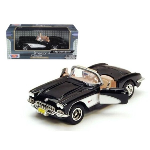 [MX73216] Carro Corvette Rojo- Negro S/2 1:24 3A+