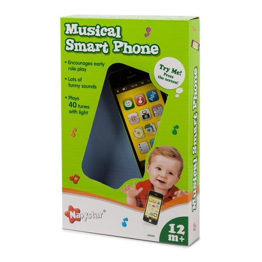 [NS69026] Teléfono Inteligente Musical con Luz 12m+