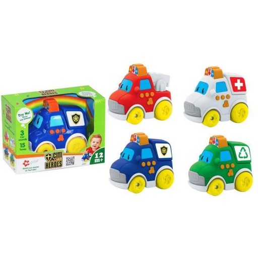 [NS69031] Vehículos de la Ciudad C/Luces y Sonidos Surt/4 12m+