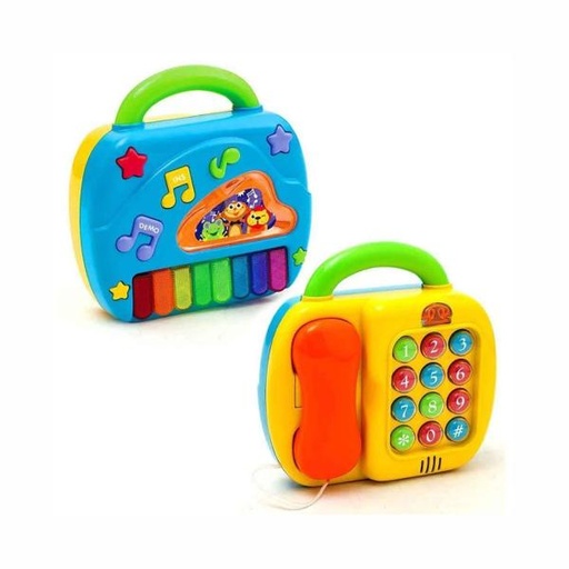 [PG2185] Teléfono y Piano 2en1 Luz y Sonido 12m+