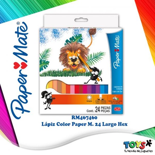 [RM467460] Lapiz Color Paper M 24Largo Hex (104042 )