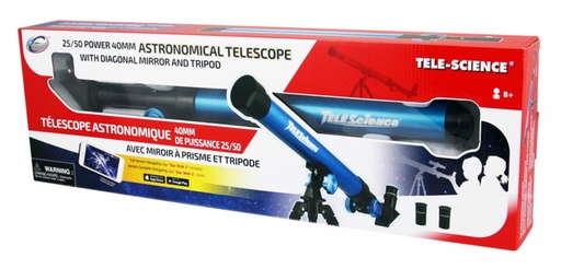 [ET23021] Telescopio Astronómico 25/50 40mm con Tripode 8a+