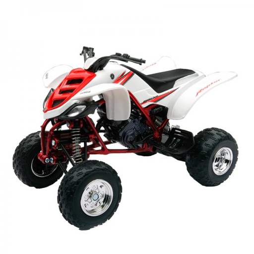 [TY42923] Cuadraciclo Yamaha Raptor 660R Blanco ATV 1:12 5a+