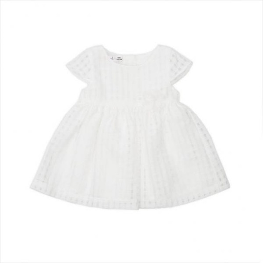 [BBL181603M] Vestido Niña Blanco 3m