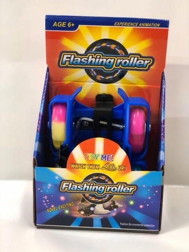 [YXSG17B] Patines Adaptables con Luz AzulNegro (30685)