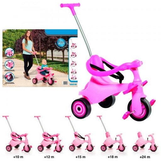 [ML16218] Triciclo Urban Trike II Rosado 5en1 10m+