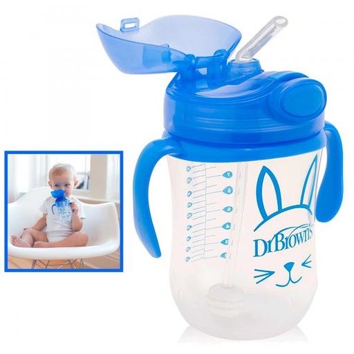 [DR91012] Dr. Browns - Mi Primer Vaso Bebé Pajilla Azul (TC91012)