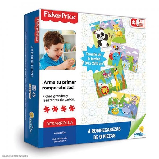 [RN11732] Fisher Price /  Rompecabezas Set/4 9pzs con u