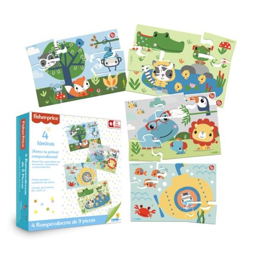 [RN11732] Rompecabezas Fisher Price Set/4 9pzs C/u