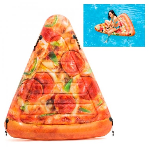 [INT58752] Colchón Inflable para Piscina en forma de Pizza 175x145cm