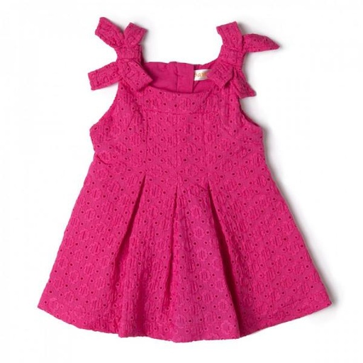 [BBL191253M] Vestido Niña Color Fucsia 3m