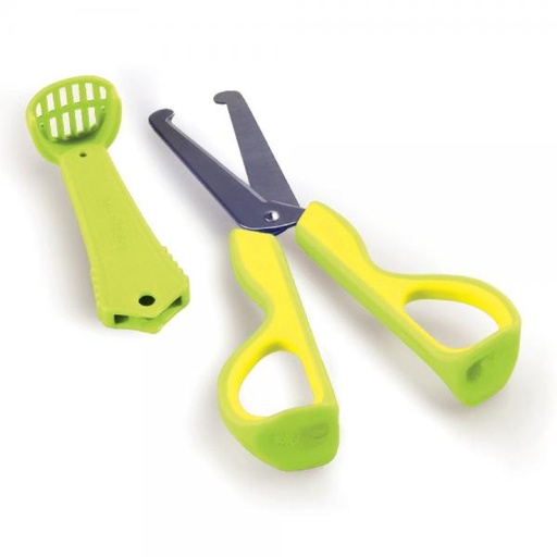 [FDKM120194LI] Baby Basics Tijeras de Comida para Bebé 3en1 Verde