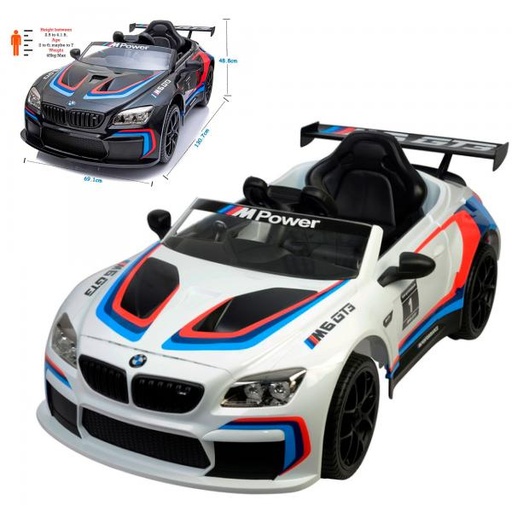 [CK6666R] Carro Montable Eléctrico R/C BMW M6 GT3 ( Blanco ) y ( Negro ) 30Kg Max