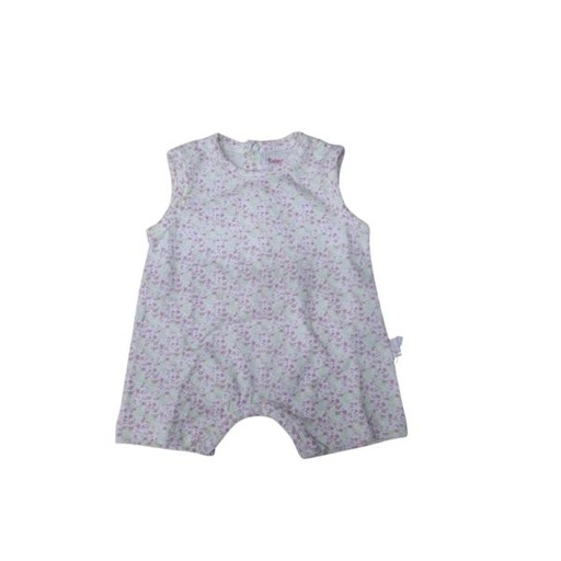 [BBL190663M] Mameluco Corto sin Mangas Flores Caja de Regalo 3m