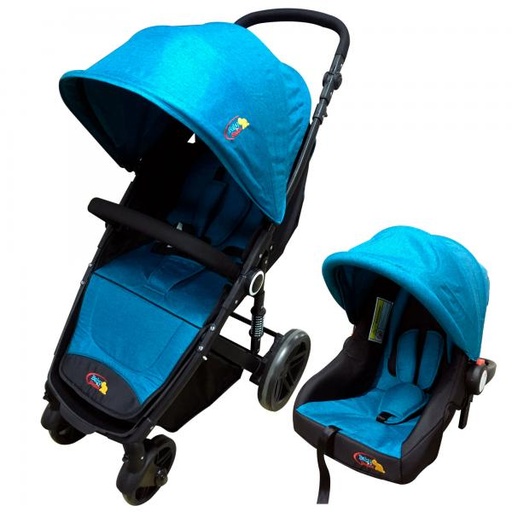 [FDAH269C] Baby Basics Coche con Portabebé Turqueza 15kg Max