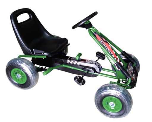 [PHA15V] GoKart Verde con Llanta de Hule 3a+ 30Kg Max