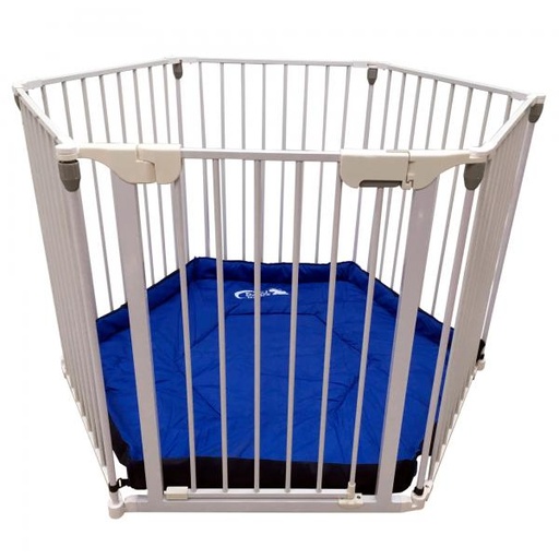 [FDFOXY017W] Baby Basics Encierro Hexagonal Metálico Blanco/Azul