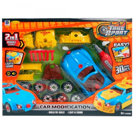 [WW661403] Carro Armable 2en1 Take Apart Luz y Sonidos 30pzs 3a+(433853)