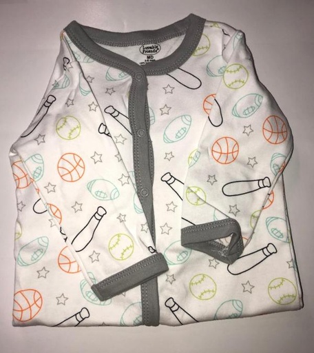 [BV33326L] Pijama Mameluco Deportes Set de 2 9-12m