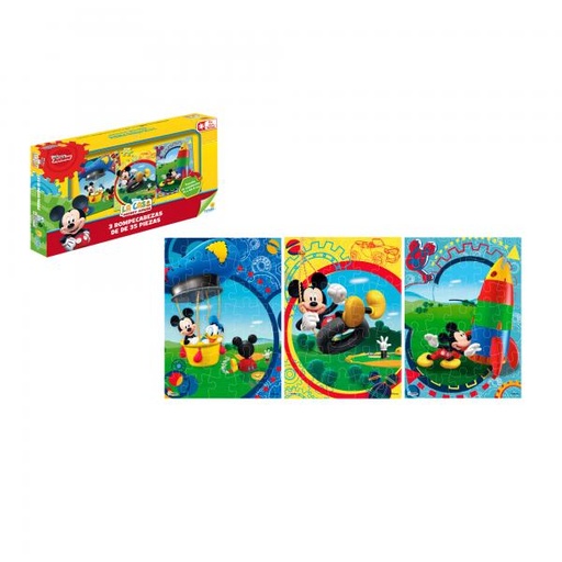 [RN040257] Rompecabezas 3 x 35 Pzas Mickey Club House 4a+