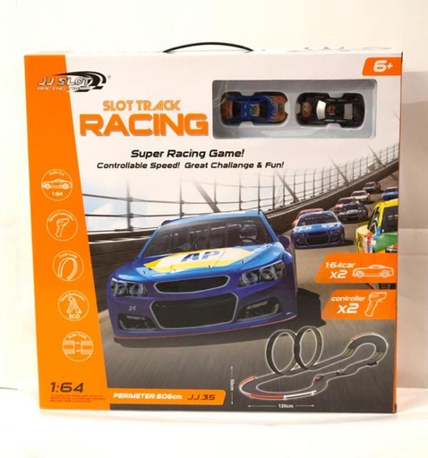 [WWJJ353] Pista de Carros Slot Racing 1:64 50x120cm 6a+(433273)