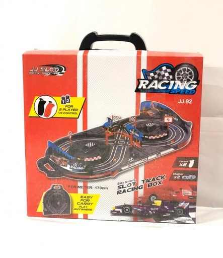 [WWJJ923] Pista Estuche de Carros Slot Racing  170cm con Eco-Generador Manual 6a+(433303)