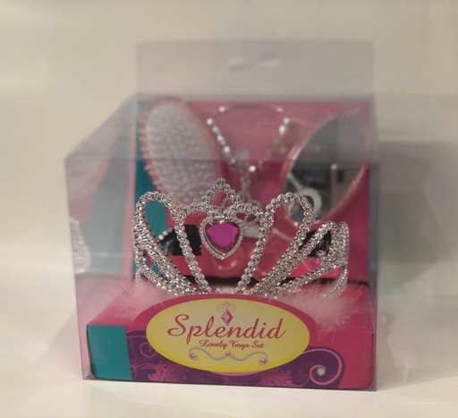 [WWNP043C] Set de Accesorios Espejo y Cepillo Princesa Splendid Rosa 3a+ (437677)
