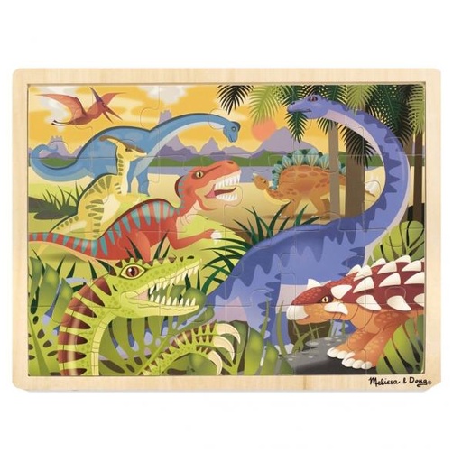 [MD19066] Rompecabezas de Madera Dinosaurios 24pzs 3a+ (9066)