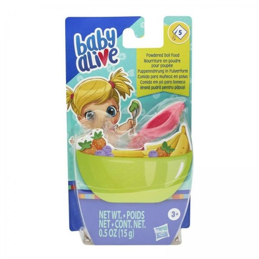[HBE9121] Baby Alive Comida para Muñeca en Polvo Set/5 3a+