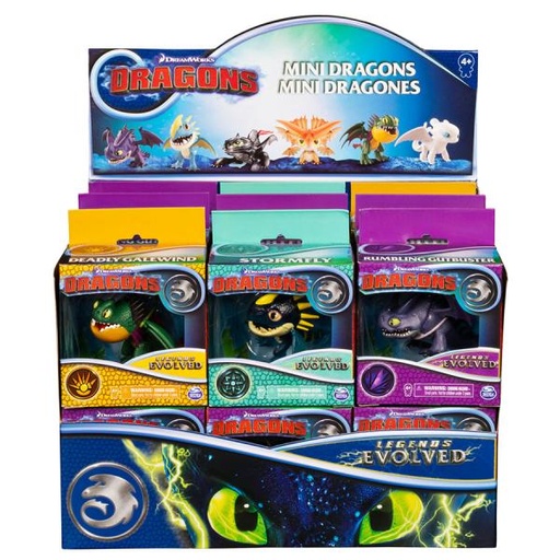 [BT6054556] Figuras Mini Dragones en Blíster Evolución Display/18 Surt/3 4a+
