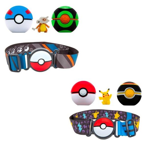 [JZ95283] Cinturón Pokémon con 2 Pokébolas Clip´N´Go 4a+ ( Se venden por separado )
