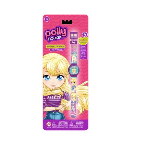 [BTPLRJ6] Reloj Digital 5 Funciones Polly Pocket 3a+