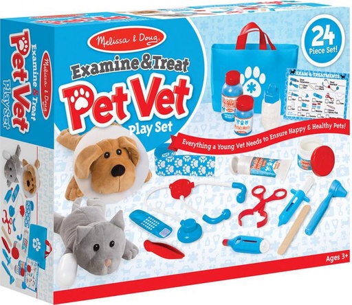 [MD8520] Juego Veterinario de Mascotas 24pzs 3a+