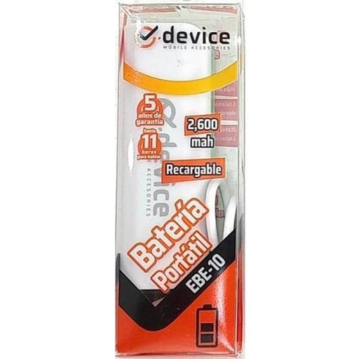 [NACE160440] Bateria Externa E-DEVICE EBE-10 2600 mAh