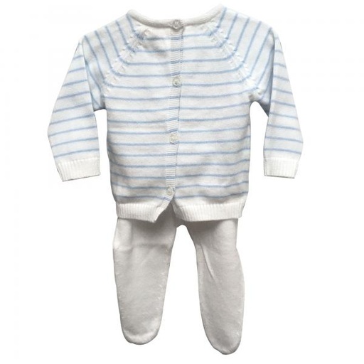 [BBL190871M] Pijama 2 Piezas Celeste C/Caja 1m
