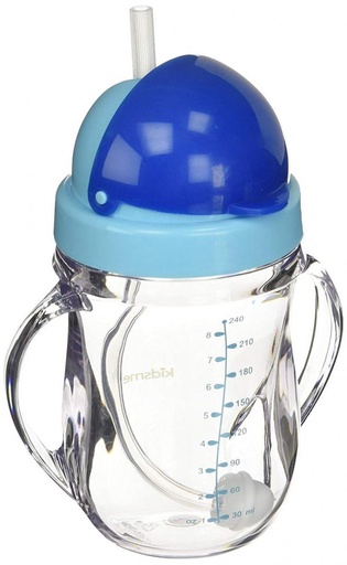 [FDKM9876AQ] Baby Basics Biberón de Entrenamiento con Pajilla 8oz Azul 9m+