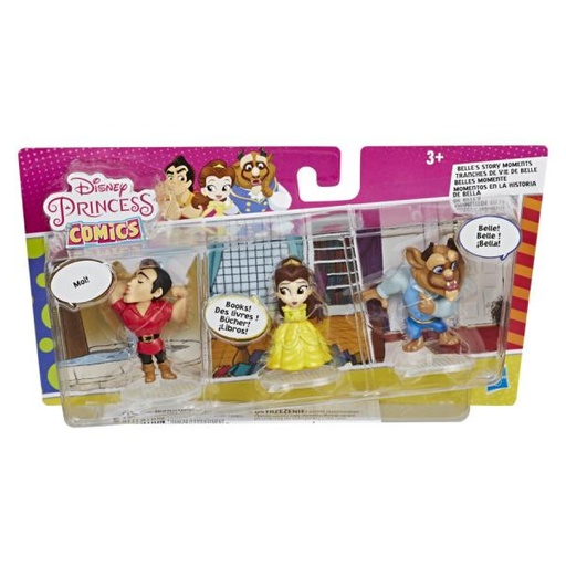 [HBE6280] Figuras Princesas Disney Comics Momentos en la Historia Set/3 3a+
