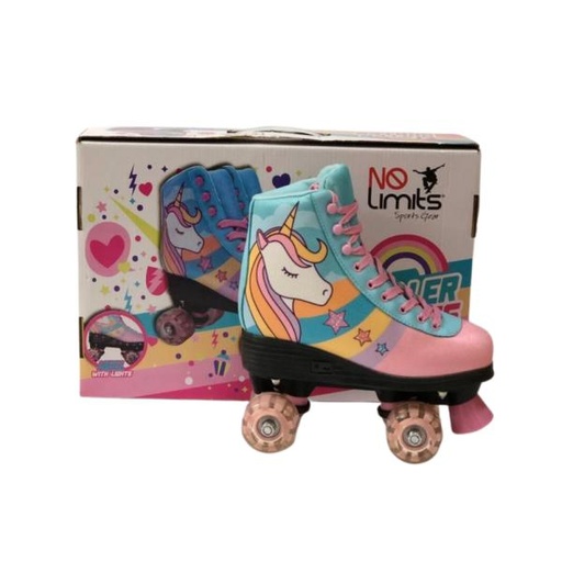 [YX0126PY34] Patines Unicornio con Luz Talla 34 (439084)