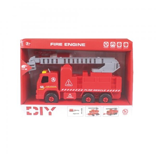 [WWKL8021] Camión de Bomberos Armable con Escalera 3a+(437417)