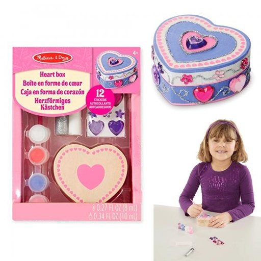 [MD18850] Caja en Forma de Corazón Decorable 4a+