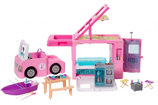 [MTGHL93] Barbie MATTEL Campamento Caravana 3en1 60pzs 3a+
