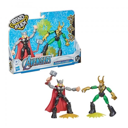 [HBF0245] Figura Avengers Bend and Flex thor vs Loki 4a+