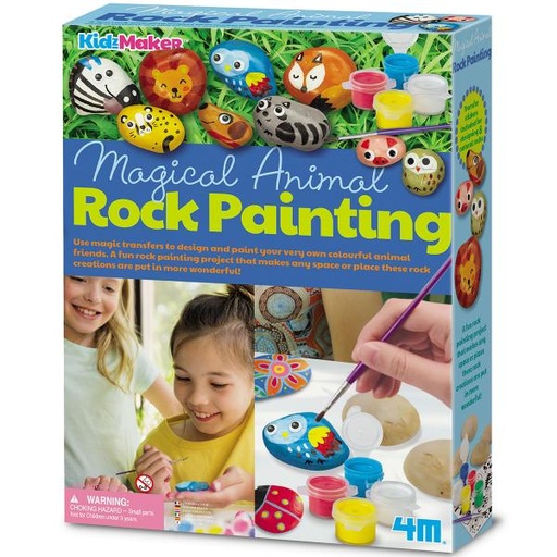 [4M4756] Kidz Maker Pinta Piedras Animales Mágicos 5a+