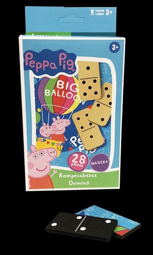 [FC55751] Rompecabezas Dominó de Madera Peppa Pig 28pzs en Caja 3a+ (COP00074)