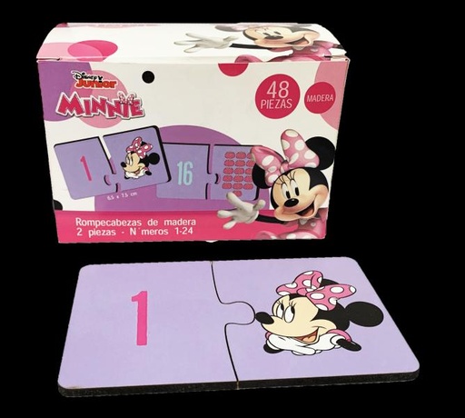 [FC94246] Rompecabezas de Madera Numeros 124 Minnie Disney Junior 3a+ (COD000284)