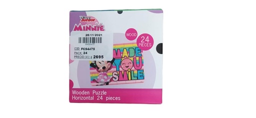 [FC94475] Rompecabezas de Madera Horizontal Minnie Disney Junior 24pzs en Caja 3a+ (COD000274)