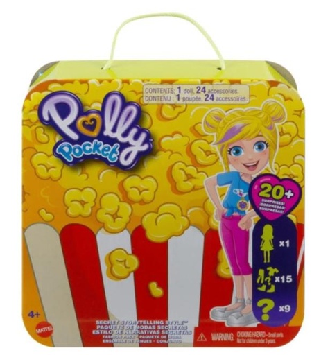 [MTGVY56] Polly Pocket Modas Sorpresas Palomitas Con Polly 4a+