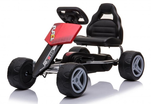 [PH1803R] Go-Kart Rojo Llanta de Plástico 3a+ 30Kg Max