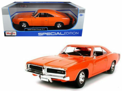 [MB31387] Carro 1:18 1969 Dodge Charger R/T Negro 3a+